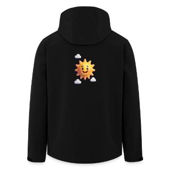 3D Sunshine Surreal – Happy Sky Vibes - Recycelte Männer Softshell-Jacke von Stanley/Stella - Schwarz - Hinten - AI Model Male 185 light (185cm)