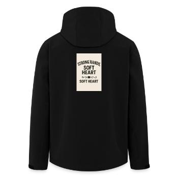 Starke Hände Weiches Herz - Recycelte Männer Softshell-Jacke von Stanley/Stella - Schwarz - Hinten - AI Model Male 185 light (185cm)