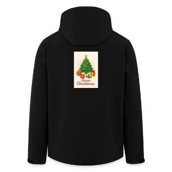 Weihnachtsbaum mit Geschenken - Recycelte Männer Softshell-Jacke von Stanley/Stella - Schwarz - Hinten - AI Model Male 185 light (185cm)