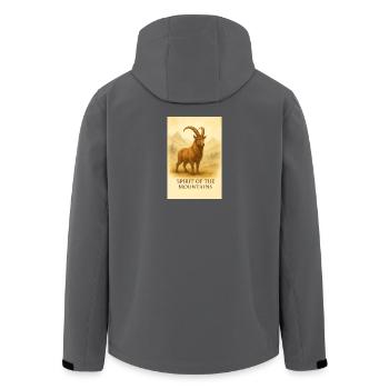Geest van de Bergen - Veste softshell homme en polyester recyclé Stanley/Stella - charbon - Dos - AI Model Male 185 light (185cm)