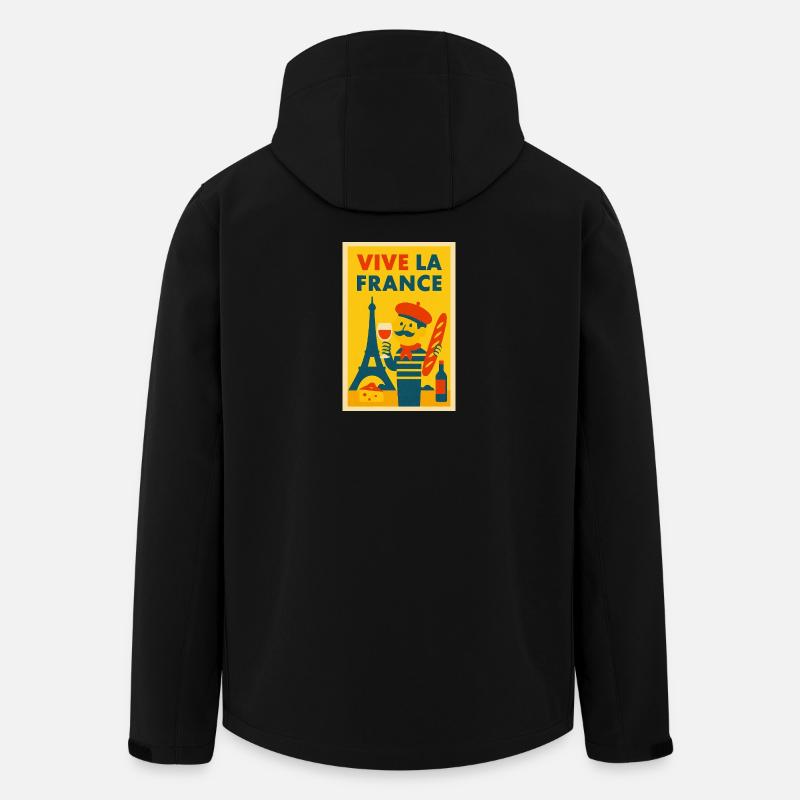 Vive La France Illustration - Recycelte Männer Softshell-Jacke von Stanley/Stella - Schwarz