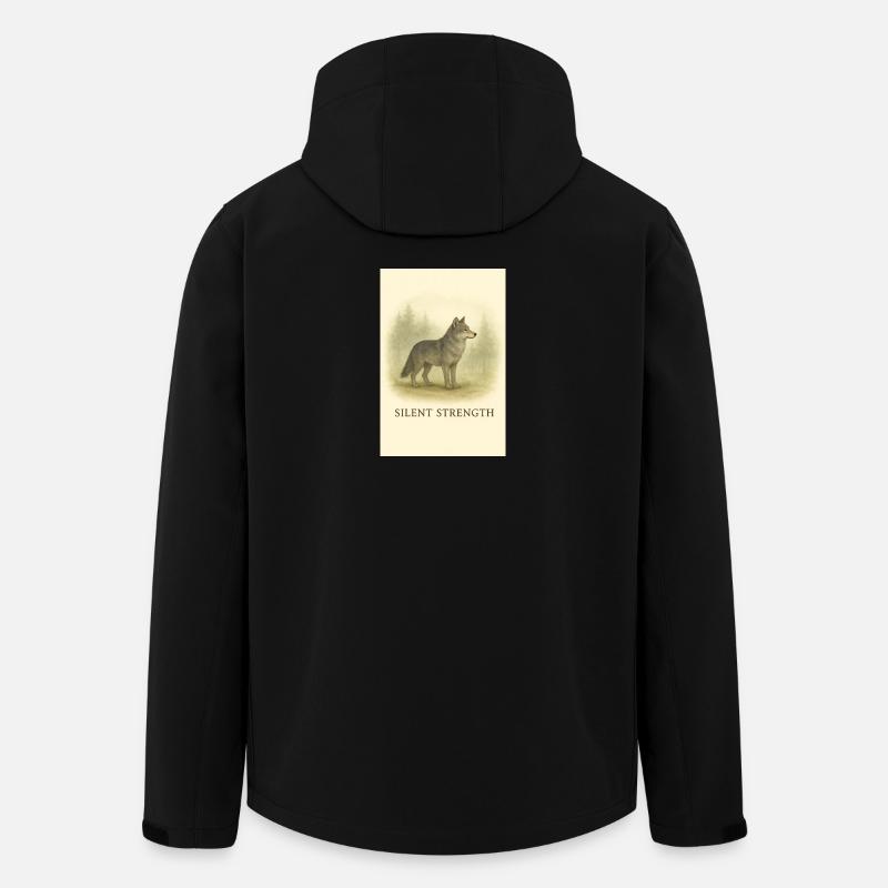 Loup de la Force silencieuse - Veste softshell homme en polyester recyclé Stanley/Stella - noir