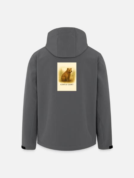 Ours géant mou - Veste softshell homme en polyester recyclé Stanley/Stella - noir