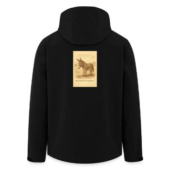 La sagesse de l’âne au repos - Veste softshell homme en polyester recyclé Stanley/Stella - noir - Dos - AI Model Male 185 light (185cm)