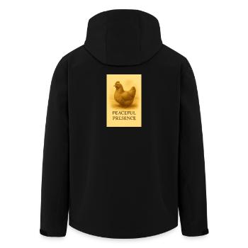 Présence silencieuse de poules - Veste softshell homme en polyester recyclé Stanley/Stella - noir - Dos - AI Model Male 185 light (185cm)