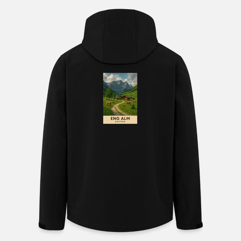 Eng Alm Alpenidylle - Recycelte Männer Softshell-Jacke von Stanley/Stella - Schwarz