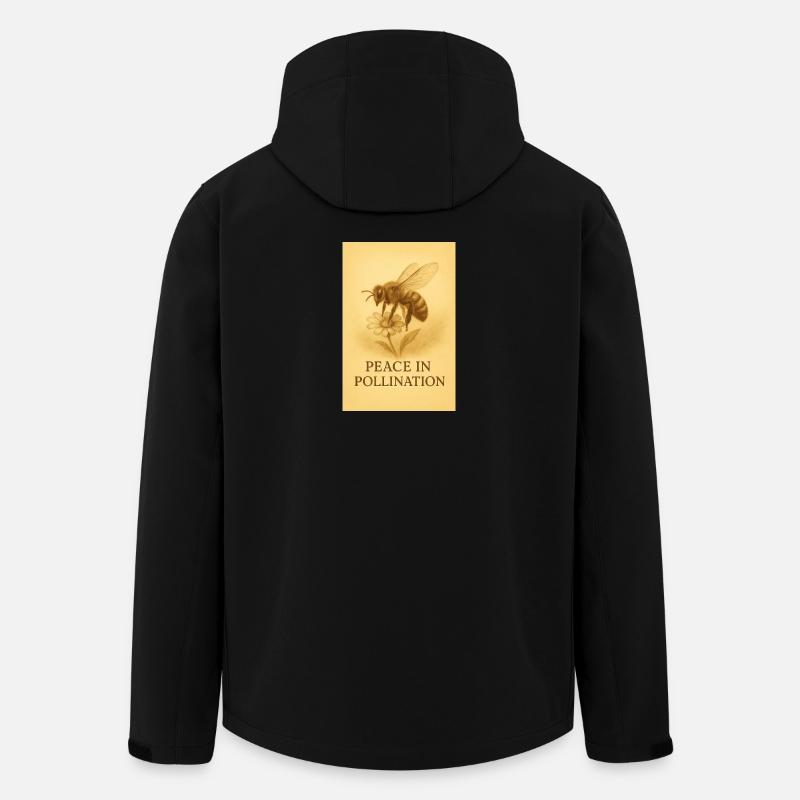 Peace in Pollination - Men’s Recycled Softshell Jacket by Stanley/Stella - black