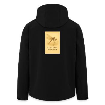 Stillness in Detail Dragonfly - Men’s Recycled Softshell Jacket by Stanley/Stella - black - Back - AI Model Male 185 light (185cm)