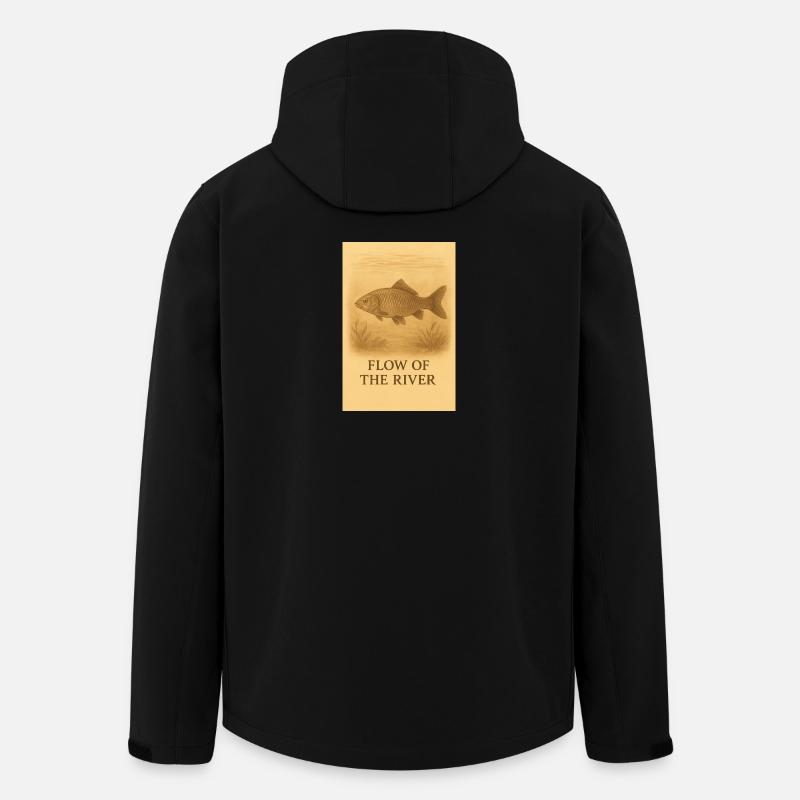 Bach des Flusses Vis - Recycelte Männer Softshell-Jacke von Stanley/Stella - Schwarz