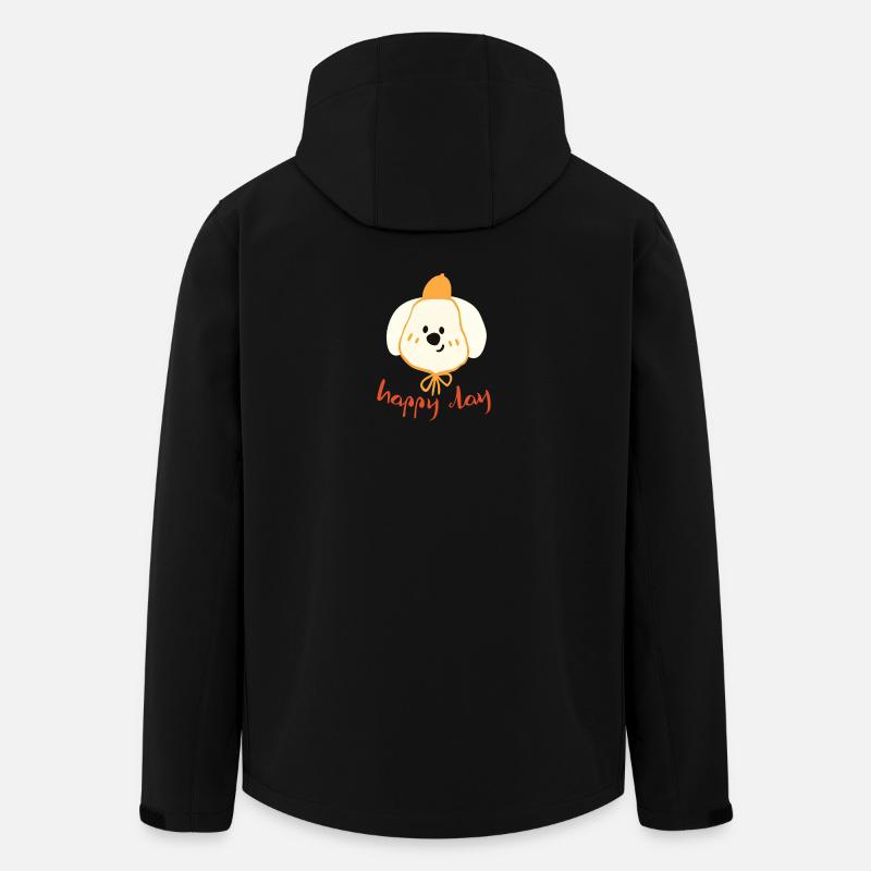 Happy Day liebenswerter Hund  - Recycelte Männer Softshell-Jacke von Stanley/Stella - Schwarz