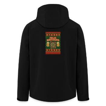 Feliz Navi Darts Weihnachts-Dartboard - Recycelte Männer Softshell-Jacke von Stanley/Stella - Schwarz - Hinten - AI Model Male 185 light (185cm)