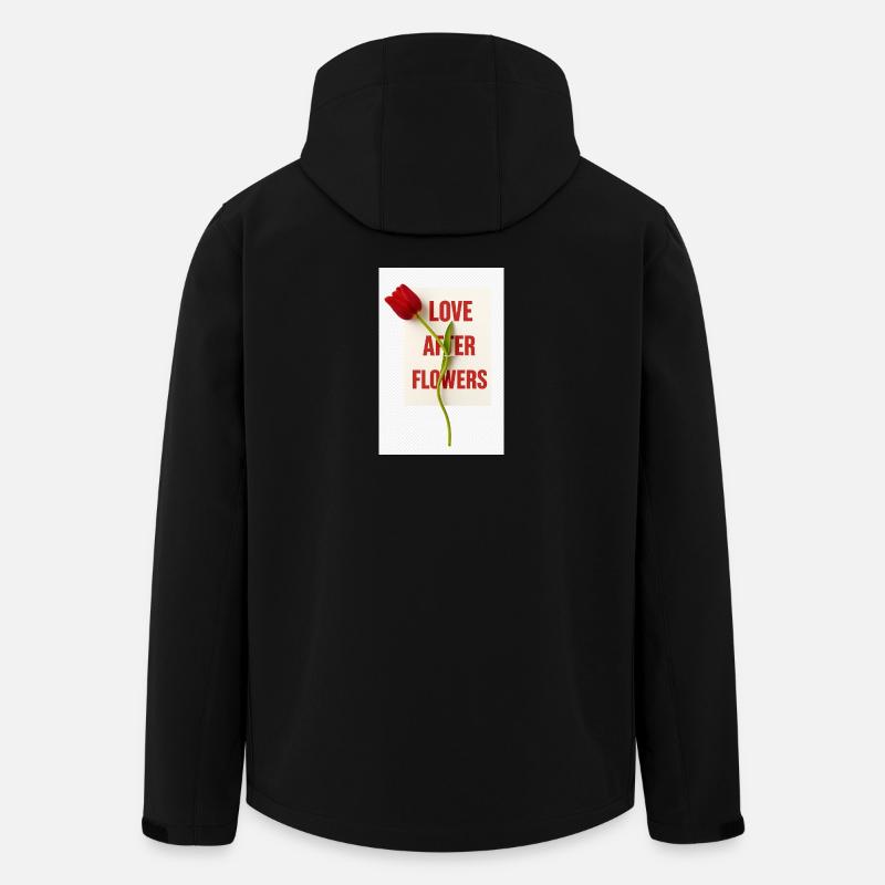 Love After Flowers Tulip Poetics - Men’s Recycled Softshell Jacket by Stanley/Stella - black