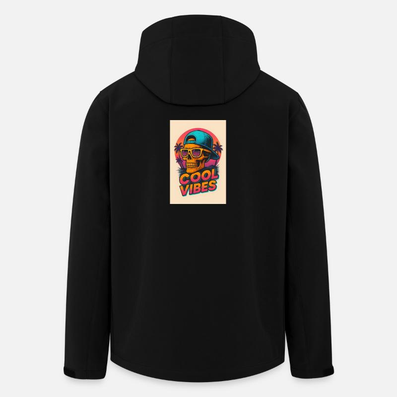 Vibrations tropicales de Crâne Néon - Veste softshell homme en polyester recyclé Stanley/Stella - noir
