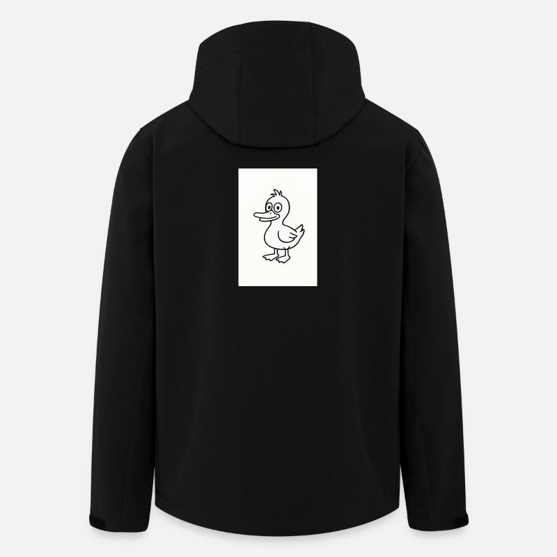 Whimsical Duck Line Sketch - Men’s Recycled Softshell Jacket by Stanley/Stella - black