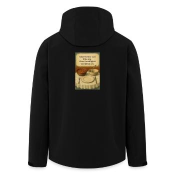 Freedom and justice - Men’s Recycled Softshell Jacket by Stanley/Stella - black - Back - AI Model Male 185 light (185cm)