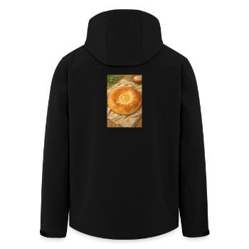 Sesamring-Brot - Recycelte Männer Softshell-Jacke von Stanley/Stella - Schwarz - Hinten - AI Model Male 185 light (185cm)