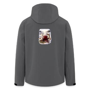 Winter Mors Carafe - Men’s Recycled Softshell Jacket by Stanley/Stella - anthracite - Back - AI Model Male 185 light (185cm)