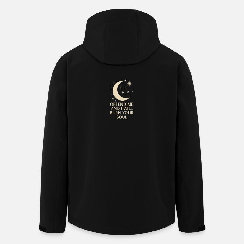 Mondbeschienene Bedrohung: Verbrenne deine Seele - Recycelte Männer Softshell-Jacke von Stanley/Stella - Schwarz