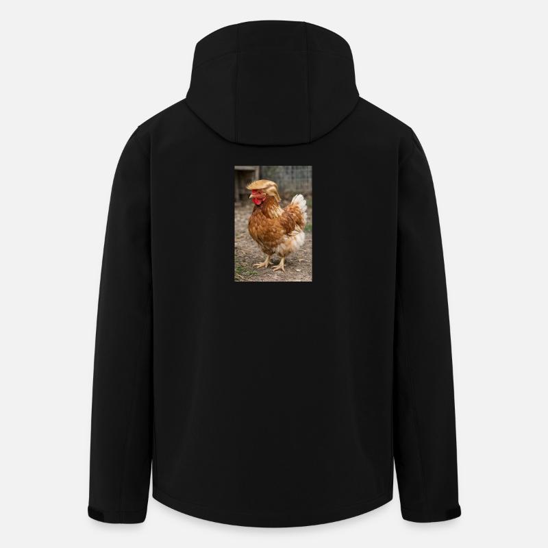 Huhn mit Haarpracht Retro - Recycelte Männer Softshell-Jacke von Stanley/Stella - Schwarz