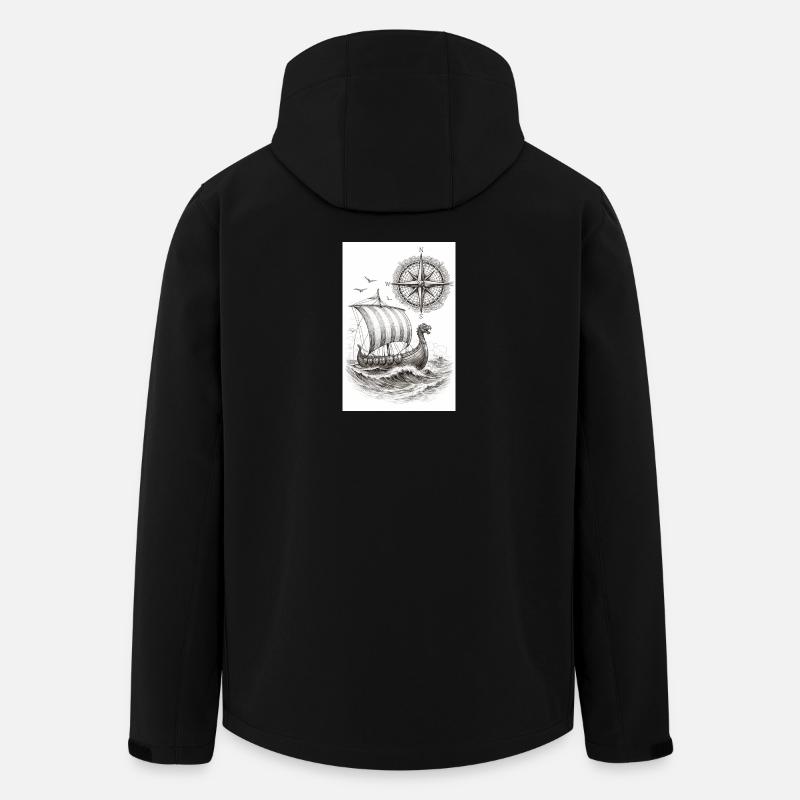 Navire à voile Compass Viking - Veste softshell homme en polyester recyclé Stanley/Stella - noir