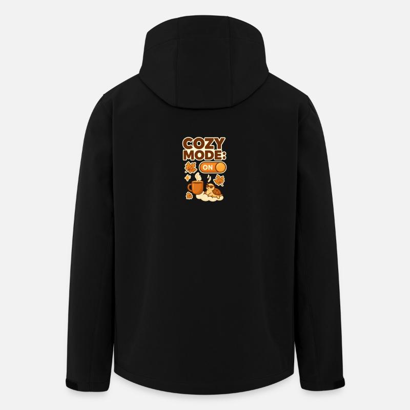 Cozy Mode: Herbsttee Schildkröte - Recycelte Männer Softshell-Jacke von Stanley/Stella - Schwarz
