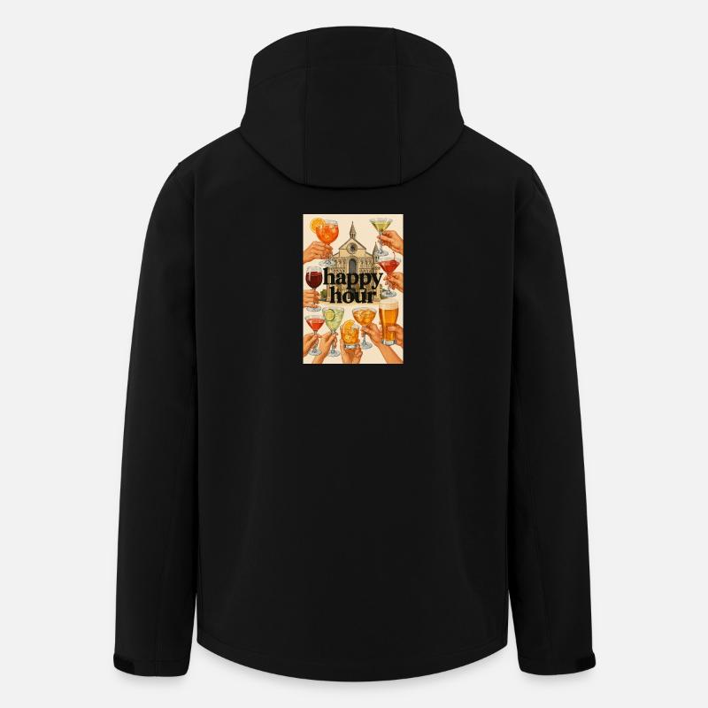 Happy_Hour_Collage - Veste softshell homme en polyester recyclé Stanley/Stella - noir
