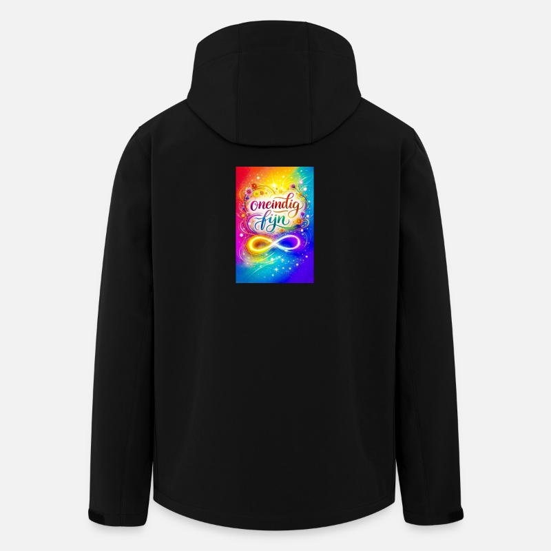 Unendlich feines farbenfrohes Design - Recycelte Männer Softshell-Jacke von Stanley/Stella - Schwarz