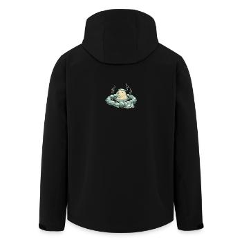 Capybara dans le bain de source - Veste softshell homme en polyester recyclé Stanley/Stella - noir - Dos - AI Model Male 185 light (185cm)