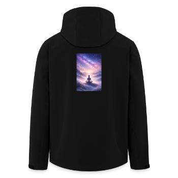 Méditation Étoilée et Silencieuse - Veste softshell homme en polyester recyclé Stanley/Stella - noir - Dos - AI Model Male 185 light (185cm)