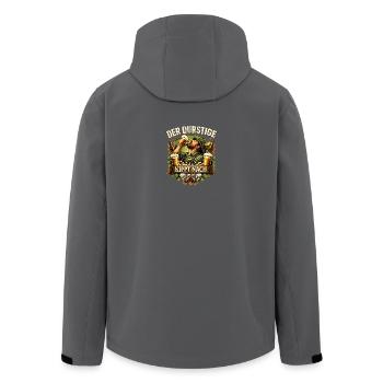 Der Durstige Kippt Nach – Bierfest - Recycelte Männer Softshell-Jacke von Stanley/Stella - Anthrazit - Hinten - AI Model Male 185 light (185cm)