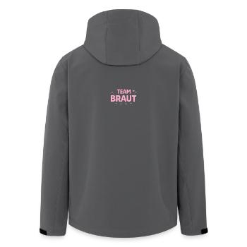 Team Braut Pink Herzen - Recycelte Männer Softshell-Jacke von Stanley/Stella - Anthrazit - Hinten - AI Model Male 185 light (185cm)