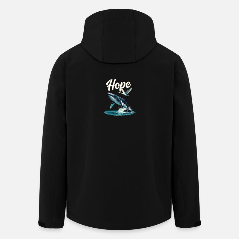 Hope: Whale and Swan Leap, Hope - Men’s Recycled Softshell Jacket by Stanley/Stella - black