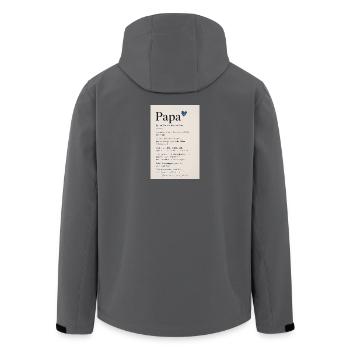 Danke Papa - Recycelte Männer Softshell-Jacke von Stanley/Stella - Anthrazit - Hinten - AI Model Male 185 light (185cm)