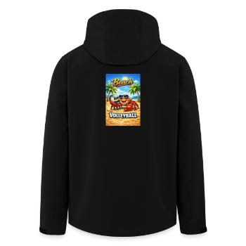 Beach Crab Volleyball Summer Design - Men’s Recycled Softshell Jacket by Stanley/Stella - black - Back - AI Model Male 185 light (185cm)