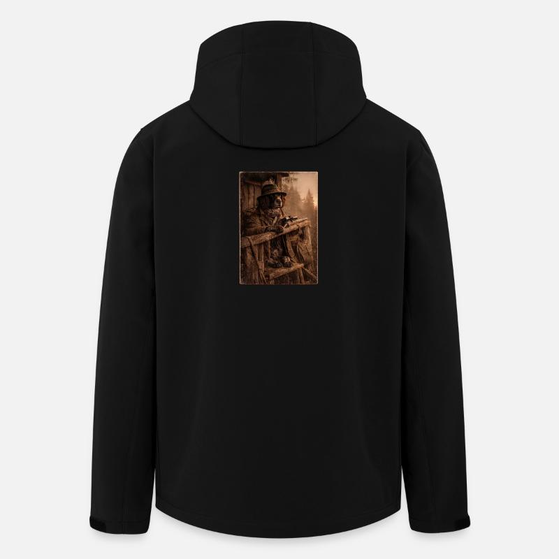 Evening Hide - German Longhair - Men’s Recycled Softshell Jacket by Stanley/Stella - black