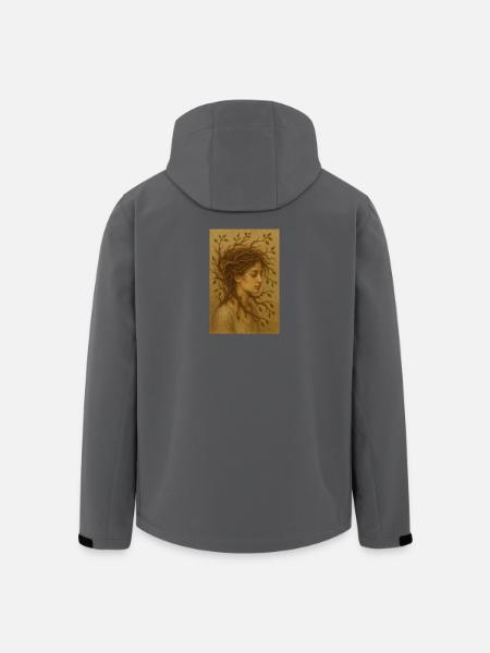 Waldgeist im Profil - Recycelte Männer Softshell-Jacke von Stanley/Stella - Schwarz