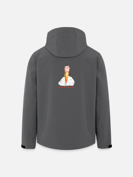 Raketen Schwein Unaufhaltsam - Recycelte Männer Softshell-Jacke von Stanley/Stella - Schwarz