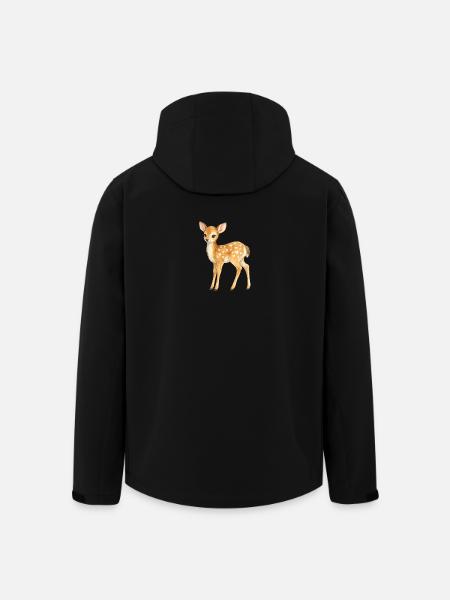 Fawn with heart pattern - Men’s Recycled Softshell Jacket by Stanley/Stella - black