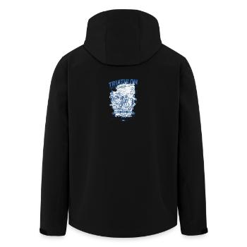 Triathlon Without Limits - Men’s Recycled Softshell Jacket by Stanley/Stella - black - Back - AI Model Male 185 light (185cm)