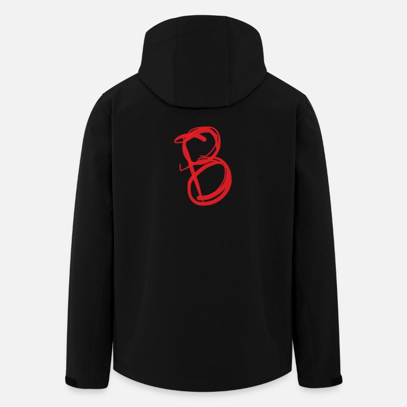 Oblique red peppy B - Men’s Recycled Softshell Jacket by Stanley/Stella - black