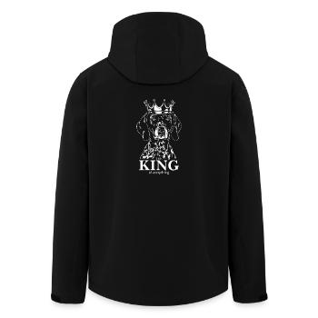 Deutsch Kurzhaar King of everything Hund Wilsigns - Recycelte Männer Softshell-Jacke von Stanley/Stella - Schwarz - Hinten - AI Model Male 185 light (185cm)