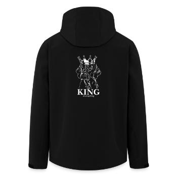 Flat Coated Retriever King of everything Dogs - Men’s Recycled Softshell Jacket by Stanley/Stella - black - Back - AI Model Male 185 light (185cm)