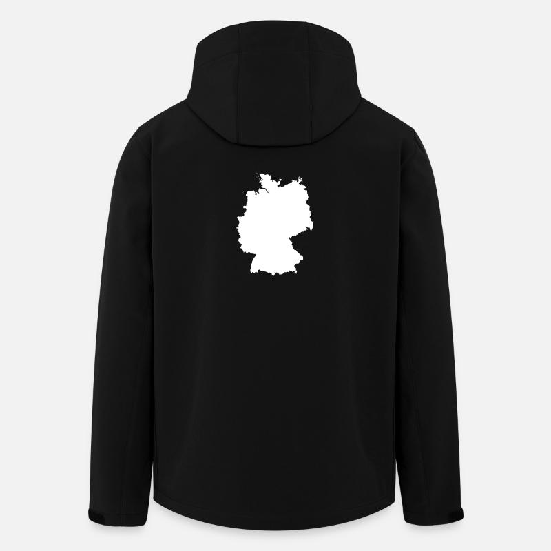 Germany Maps Silhouette - Men’s Recycled Softshell Jacket by Stanley/Stella - black