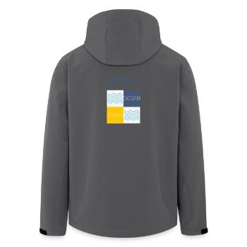 Go surfing and chill - Men’s Recycled Softshell Jacket by Stanley/Stella - black - Back - AI Model Male 185 light (185cm)