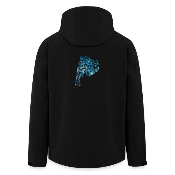 DRACHE - Recycelte Männer Softshell-Jacke von Stanley/Stella - Schwarz - Hinten - AI Model Male 185 light (185cm)