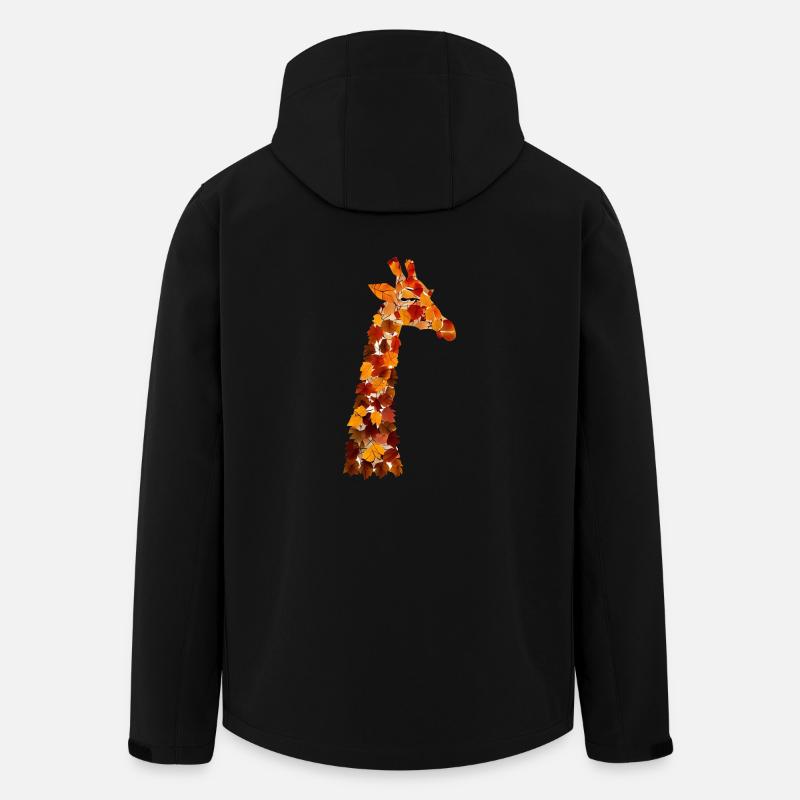 Herbst Giraffe - Recycelte Männer Softshell-Jacke von Stanley/Stella - Schwarz