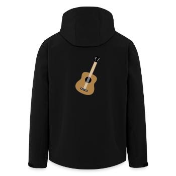 Gitarre - Recycelte Männer Softshell-Jacke von Stanley/Stella - Schwarz - Hinten - AI Model Male 185 light (185cm)