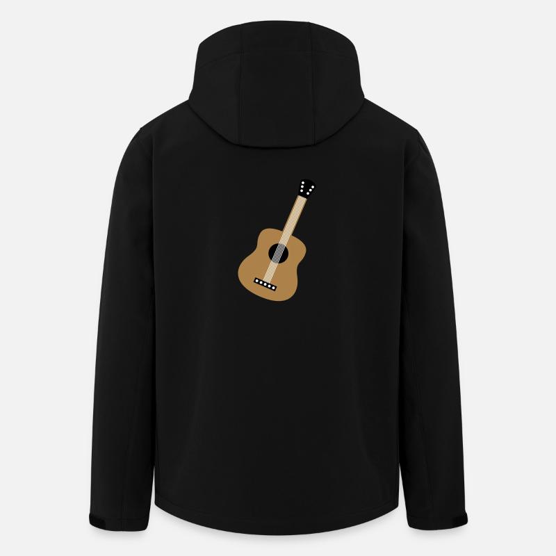Gitarre - Recycelte Männer Softshell-Jacke von Stanley/Stella - Schwarz