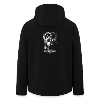 Rottweiler Papa Chien Chien Rottie Wilsigns - Veste softshell homme en polyester recyclé Stanley/Stella - noir - Dos - AI Model Male 185 light (185cm)