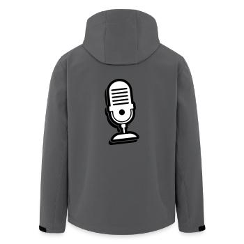 Microphone icon - Men’s Recycled Softshell Jacket by Stanley/Stella - black - Back - AI Model Male 185 light (185cm)